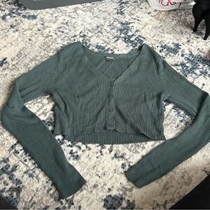 Wild Fable Green Ribbed Knit Top
